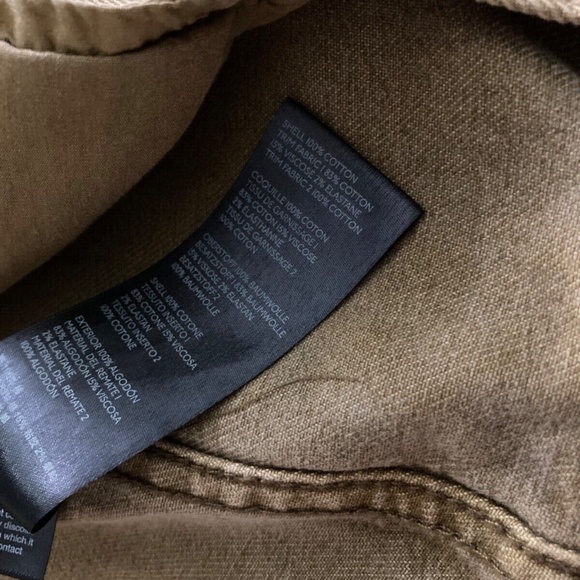 Free People Denim Seamed and Structured Military Jacket Buttons Olive Green XS - Picture 11 of 11